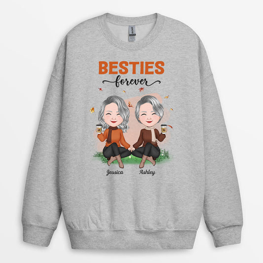 1214WUS2 Personalized Sweatshirt Gifts Besties Fall Friends