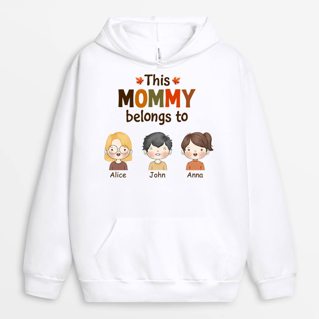 1215HUS1 Personalized Hoodies Gifts Fall Belongs Grandma Mom