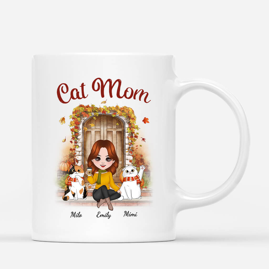 1216MUS1 Personalized Mugs Gifts In Fall Dog Lovers