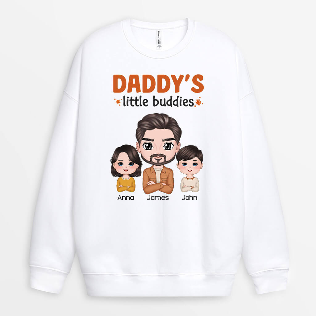 1219WUS1 Personalized Sweaters Gifts Little Buddies Dad