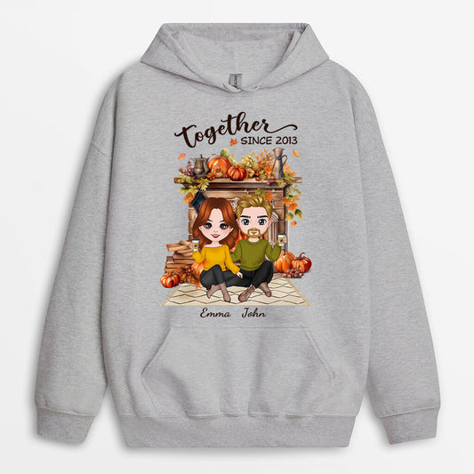 1220HUS1 Personalized Hoodies Gifts Fall Season Couples
