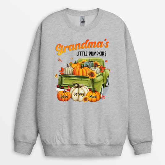 1222WUS2 Personalized Sweatshirt Gifts Pumpkins Mom Grandma