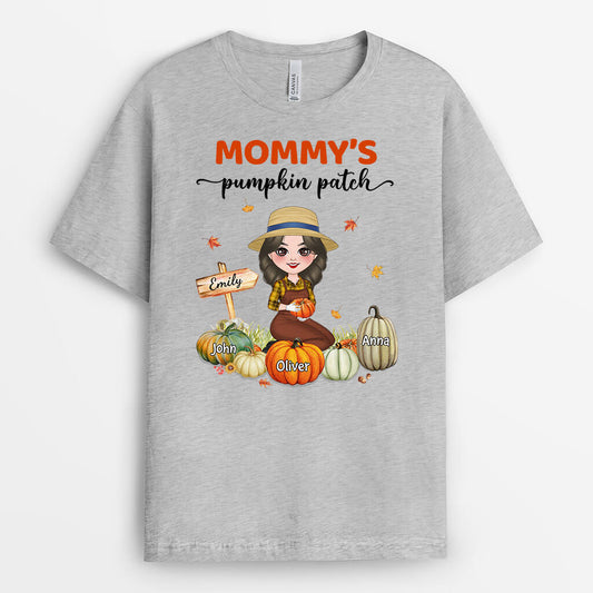 1224AUS2 Personalized T Shirts Gifts Little Pumpkins Grandma Mom
