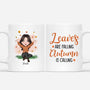 1227MUS1 Personalized Mugs Gifts Leaves Falling Autumn