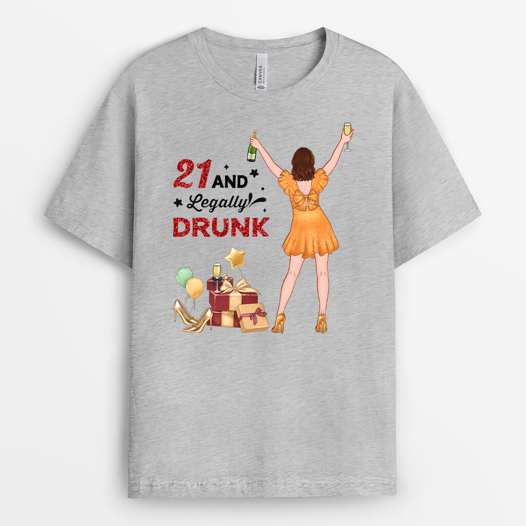 1234AUS Personalized T Shirts Gifts 21th Birthday Her