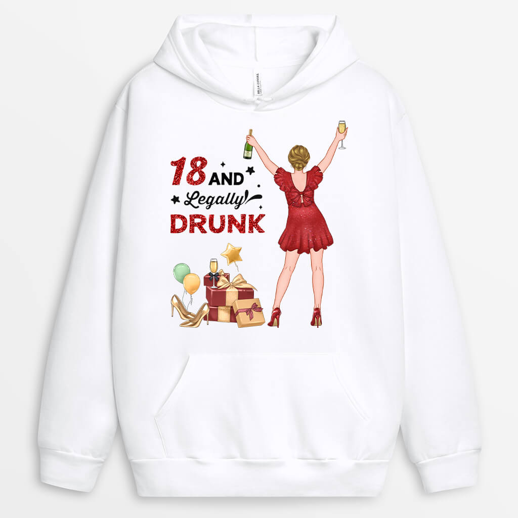 1234HUS Personalized Hoodies Gifts 18th Birthday Her