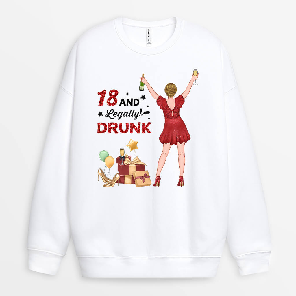 1234WUS Personalized Sweatshirts Gifts 18th Birthday Her