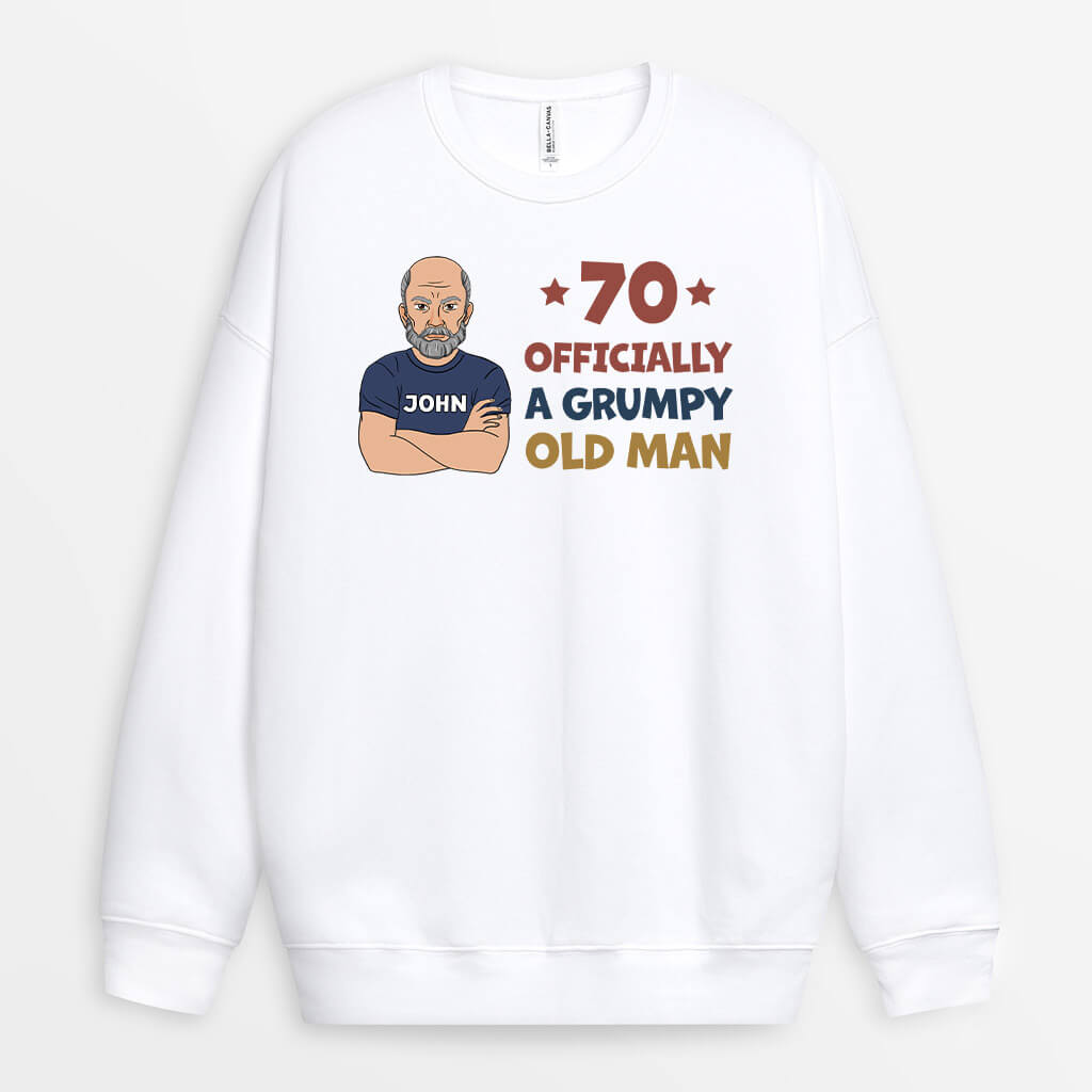 1239WUS1 Personalized Sweatshirts Gifts 60 Grumpy Birthday Him