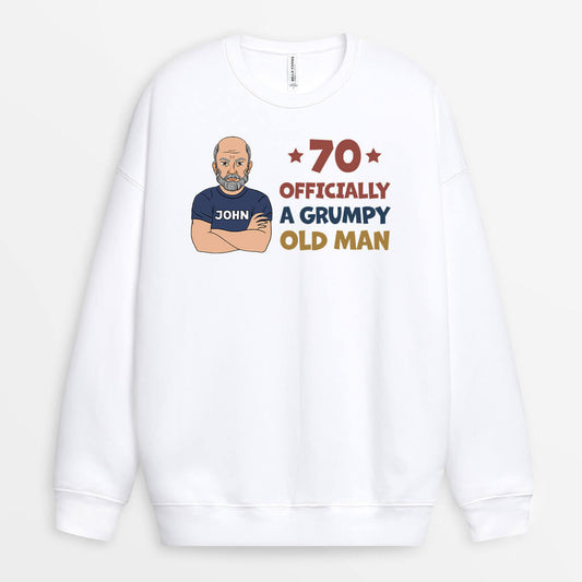 1239WUS1 Personalized Sweatshirts Gifts 60 Grumpy Birthday Him