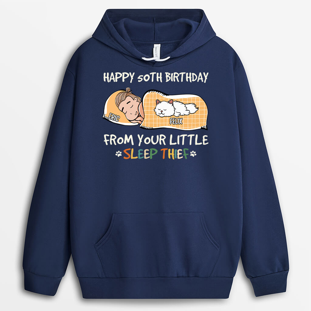 1246HUS2 personalized happy 30th birthday from your sleep thief hoodie