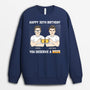 1247NUS1 personalized happy 30th birthday you deserve a beer sweatshirt