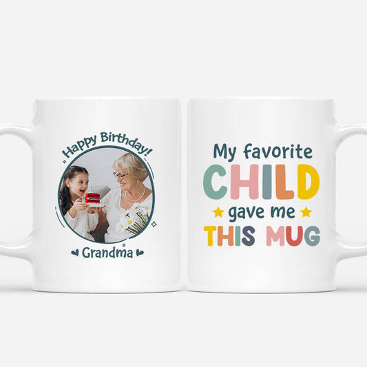 1249MUS1 personalized my favorite child gave me this on 60th birthday mug