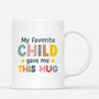 1249MUS3 personalized my favorite child gave me this on 70th birthday mug