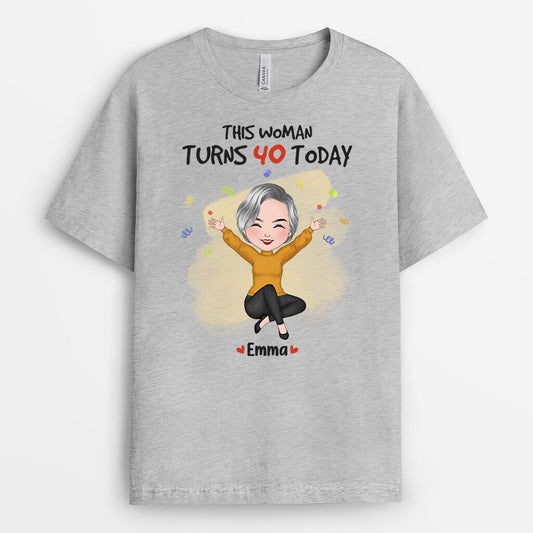 1251aus2 personalized this woman turn 50 today t shirt