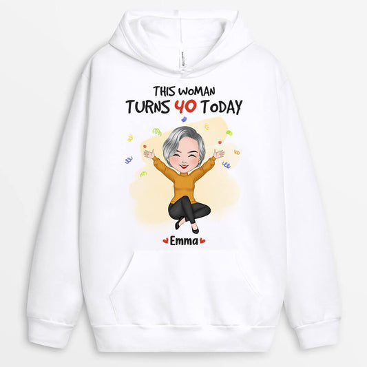 1251hus2 personalized this woman turn 50 today hoodie