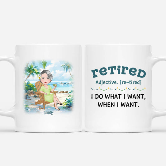 1259MUS1 personalized retired i do what i want mug