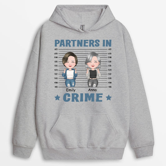 1260HUS2 personalized partners in crime hoodie