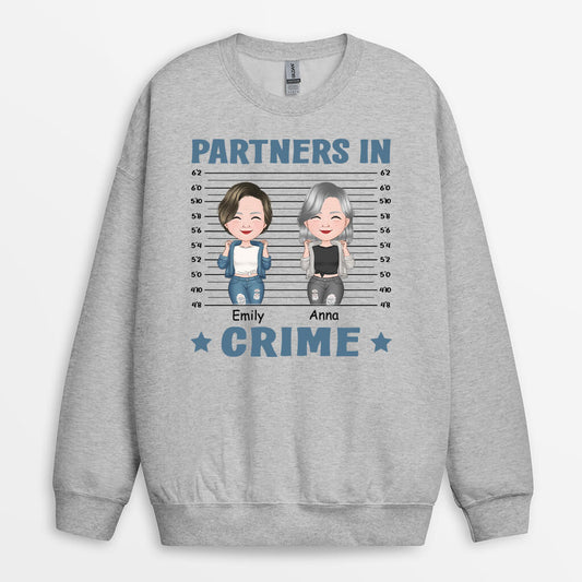 1260WUS2 personalized partners in crime sweatshirt