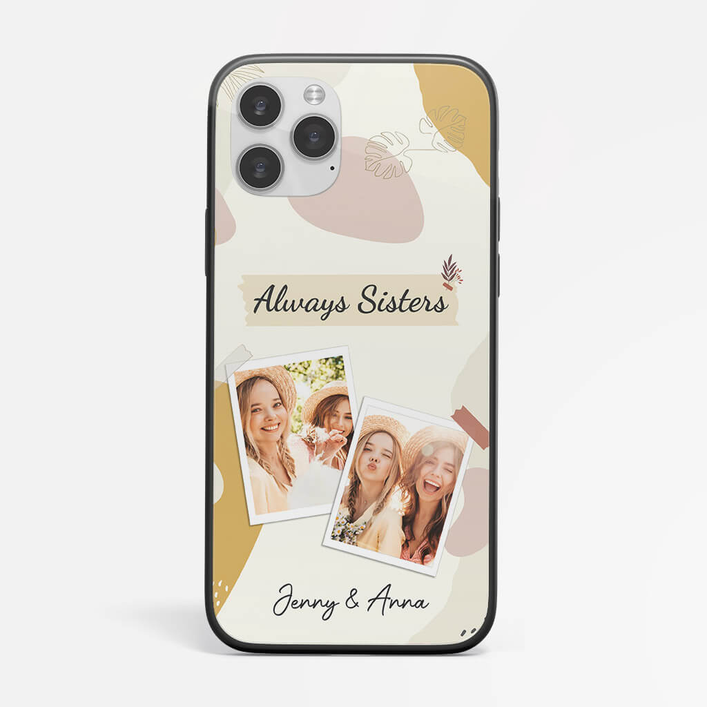 1276FUS1 personalized always sisters iphone x phone case