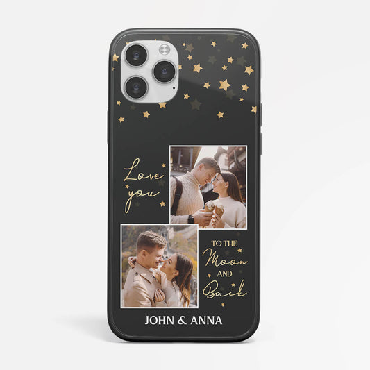 1279FUS1 personalized love you to the moon and back iphone 12 phone case