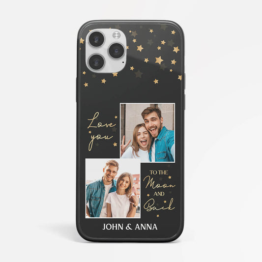 1279FUS2 personalized love you to the moon and back iphone 12 phone case