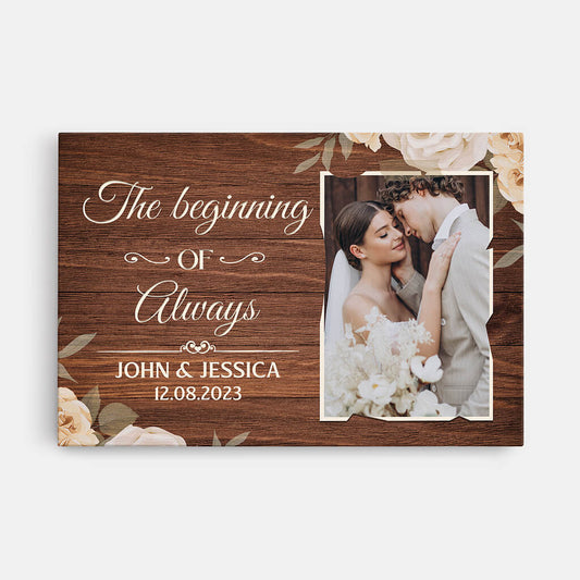 1280CUS1 personalized the beginning of always canvas