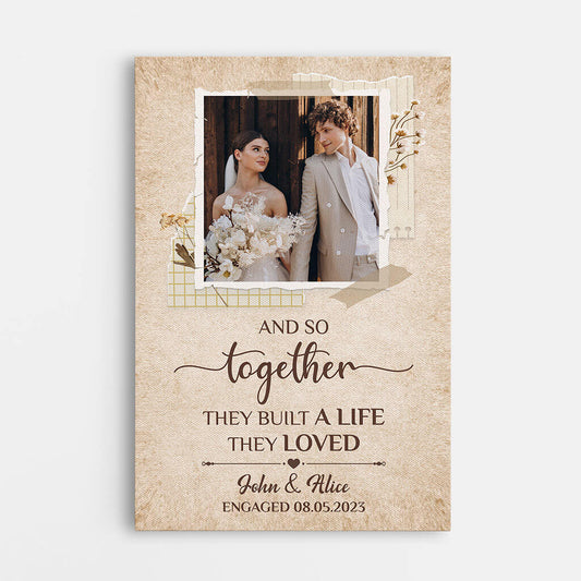 1285CUS1 personalized together they built a life they loved canvas