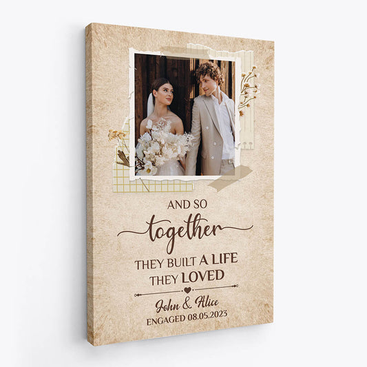 1285CUS2 personalized together they built a life they loved canvas