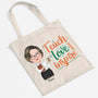 1291BUS2 personalized teach love inspire tote bag