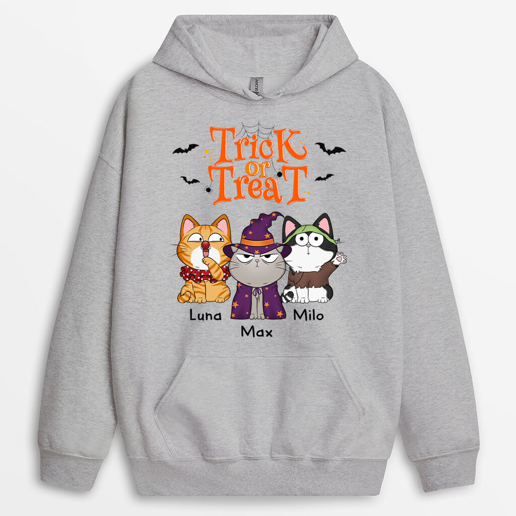 1294HUS2 personalized trick or treat hoodie