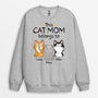 1295WUS2 personalized this cute cat mom dad belongs to sweatshirt