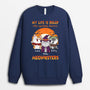 1303WUS2 personalized my life is ruled by spoiled furry meownster sweatshirt