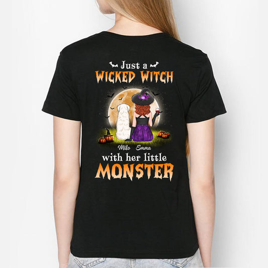 1309AUS1 personalized wicked witch with her little monster t shirt