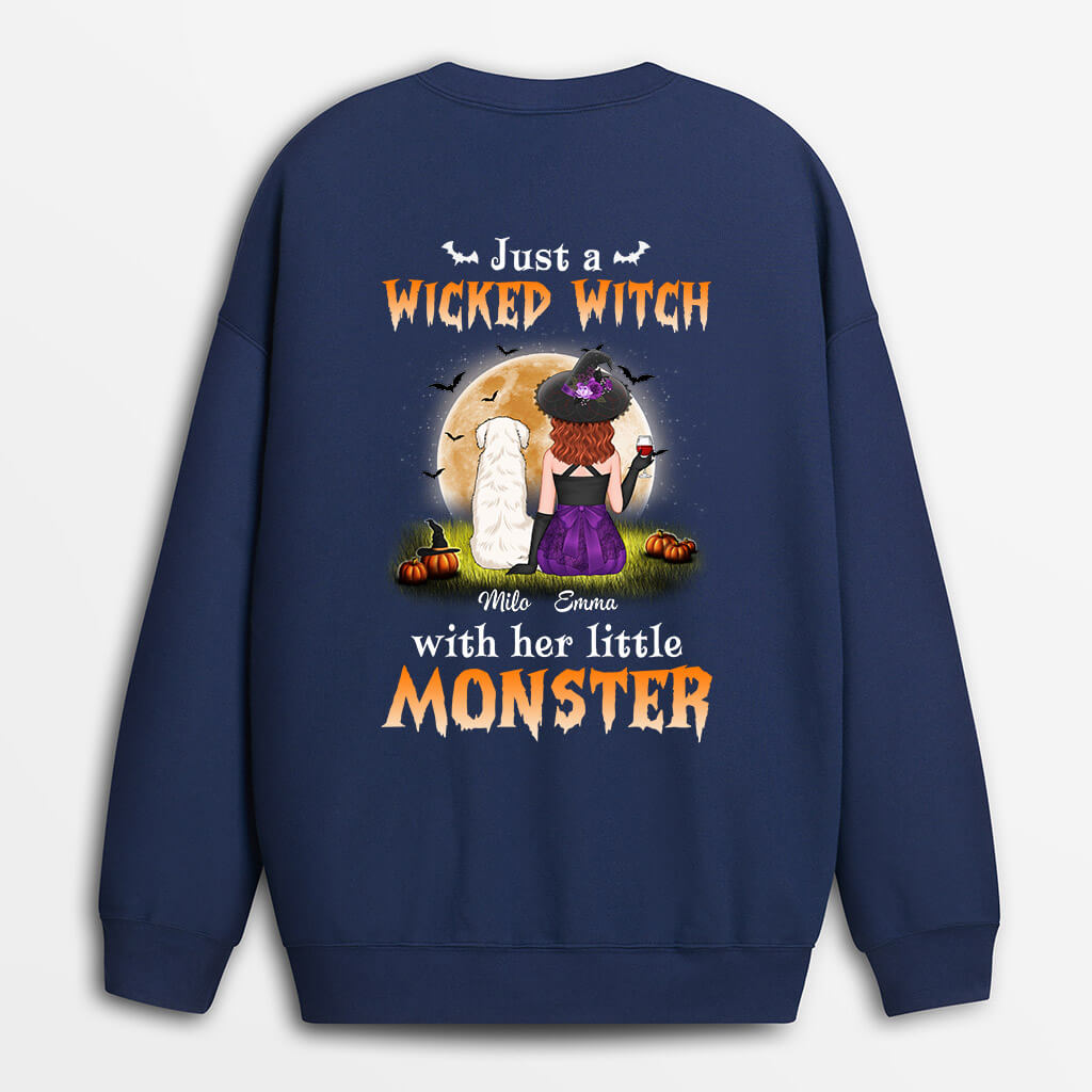 1309WUS1 personalized wicked witch with her little monster sweatshirt