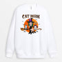 1310WUS2 personalized cute cat mom with broom sweatshirt