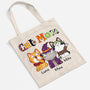 1311BUS2 personalized halloween cat mom tote bag
