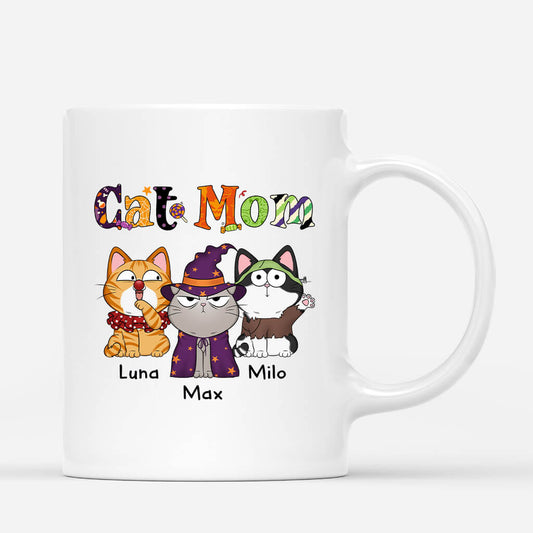 1311MUS1 personalized halloween cat mom mug