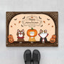 1312DUS1 personalized happy meowloween door mat