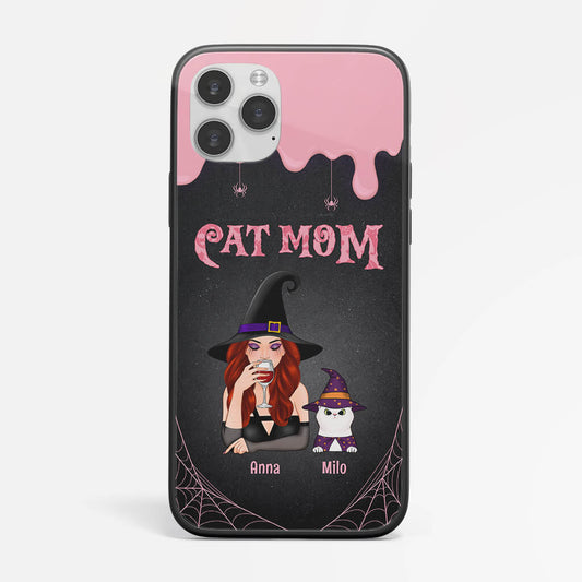 1313FUS1 personalized cat mom halloween witch iphone 12 phone case