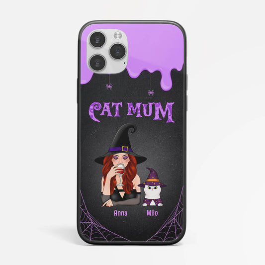 1313FUS2 personalized cat mom halloween witch iphone 12 phone case