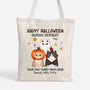 1316BUS1 personalized happy halloween human servant mug from fluffy cat tote bag