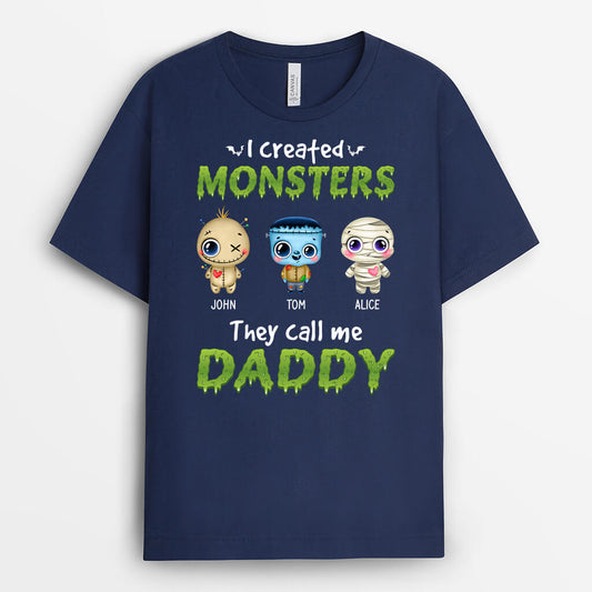 1317AUS2 personalized i created monsters calling me daddy t shirt