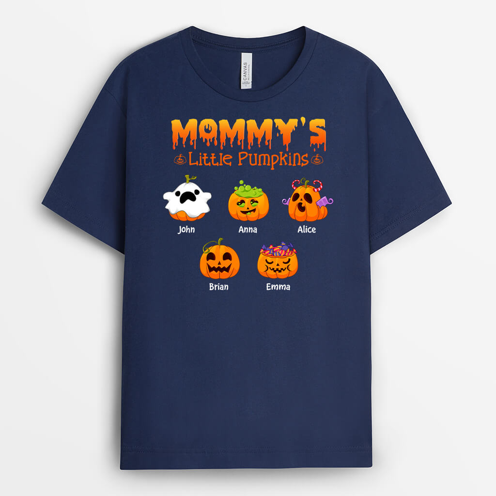 1318AUS2 personalized mommys little pumpkins t shirt