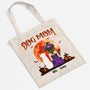 1322BUS2 personalized halloween dog mom red moon tote bag
