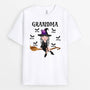 1323AUS1 personalized grandma witch sitting on broom t shirt