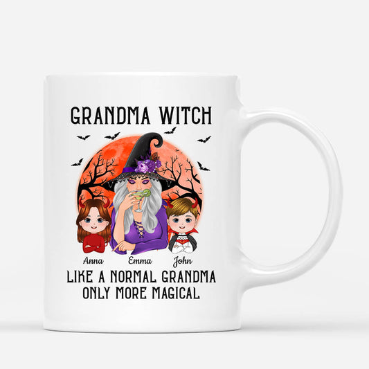 1324MUS1 personalized like normal grandma more magical halloween mug