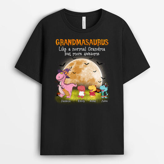 1326AUS2 personalized grandma dinosaur halloween t shirt