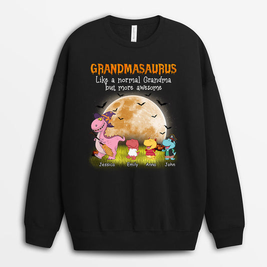 1326WUS2 personalized grandma dinosaur halloween sweatshirt