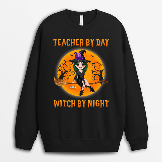 1331WUS1 personalized nurse by day witch by night sweatshirt