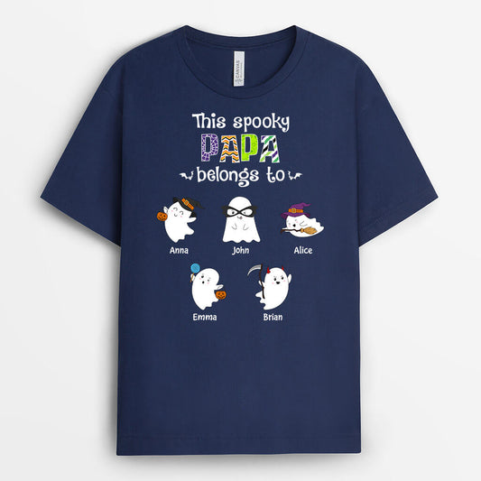 1332AUS2 personalized this spooky daddy belongs to t shirt